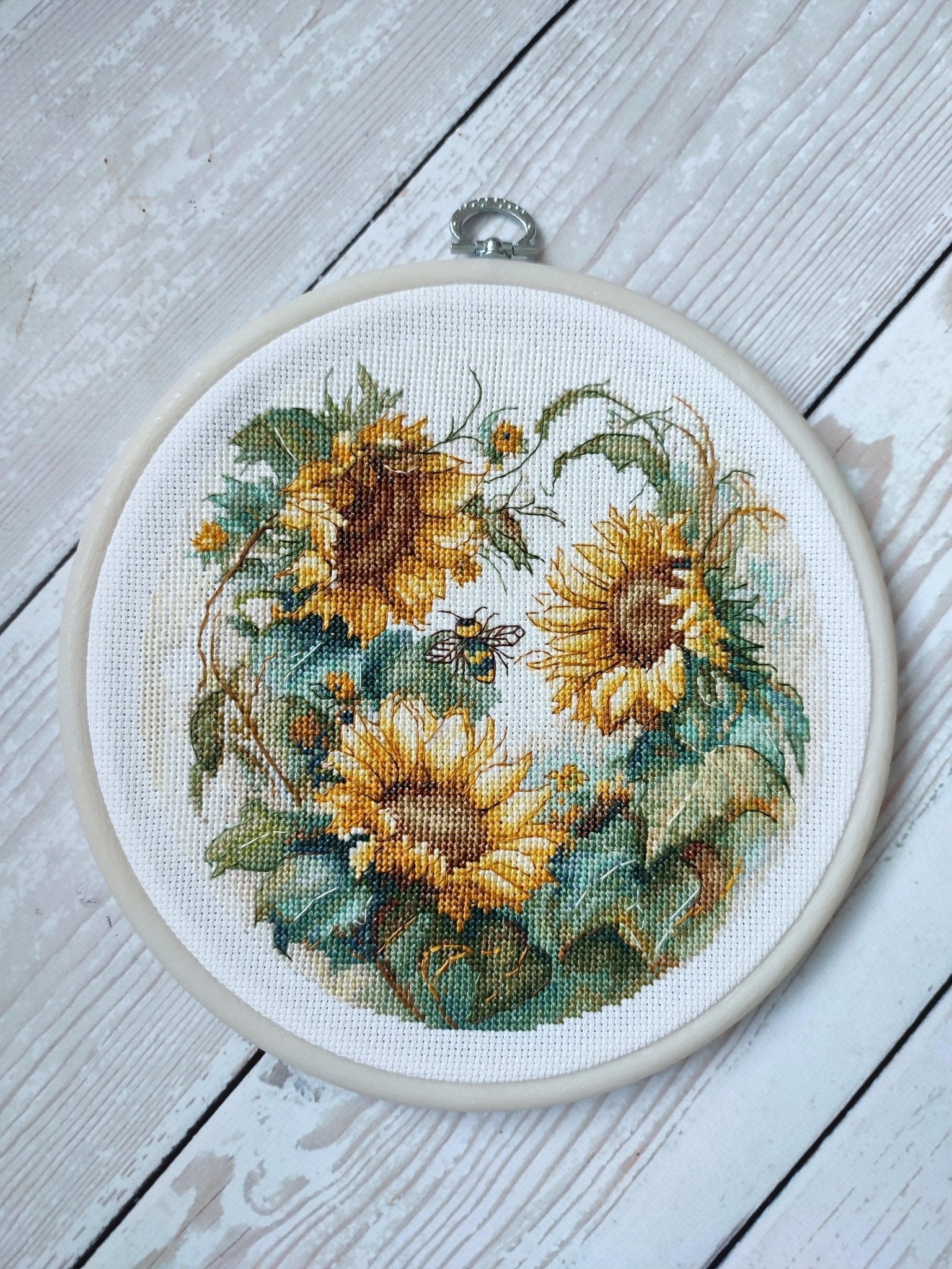 Cross Stitch Kit with Hoop Included Luca - S - Sunflower, BC202 - Luca - S Yarns