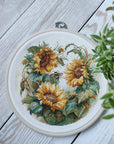 Cross Stitch Kit with Hoop Included Luca - S - Sunflower, BC202 - Luca - S Yarns