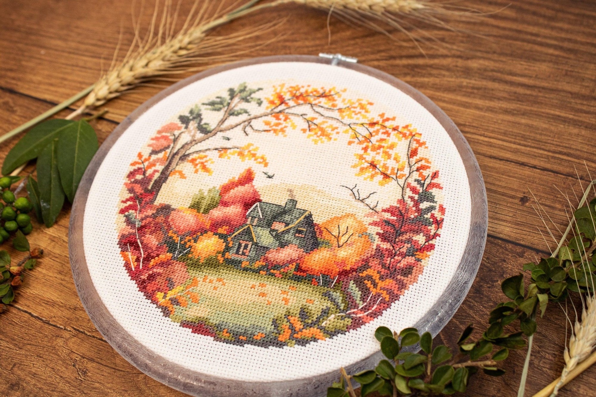 Cross Stitch Kit with Hoop Included Luca - S - The Autumn, BC221 - Luca - S Yarns