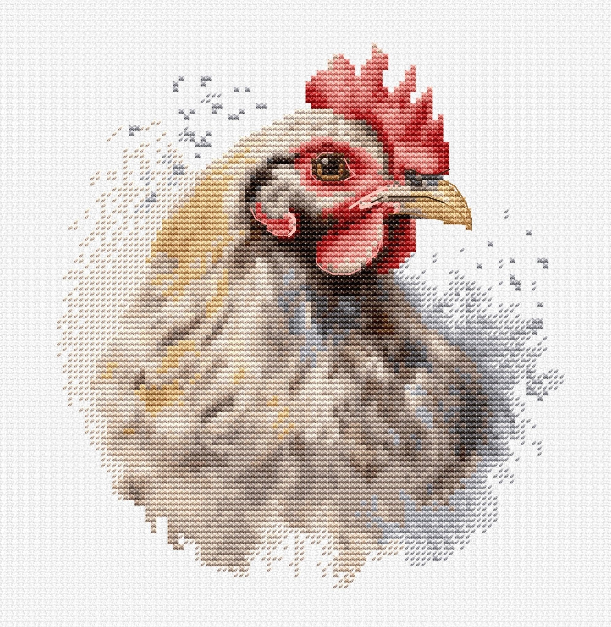 Cross Stitch Kit with Hoop Included Luca - S - The Chicken, BC216 - Luca - S Yarns