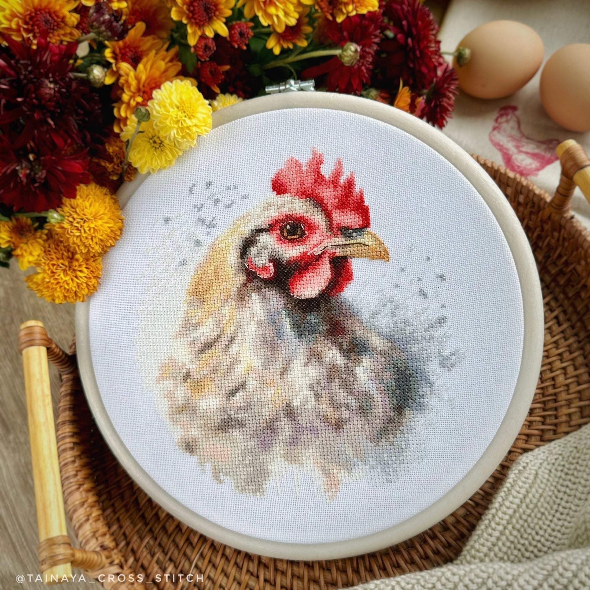 Cross Stitch Kit with Hoop Included Luca - S - The Chicken, BC216 - Luca - S Yarns