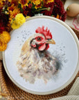 Cross Stitch Kit with Hoop Included Luca - S - The Chicken, BC216 - Luca - S Yarns