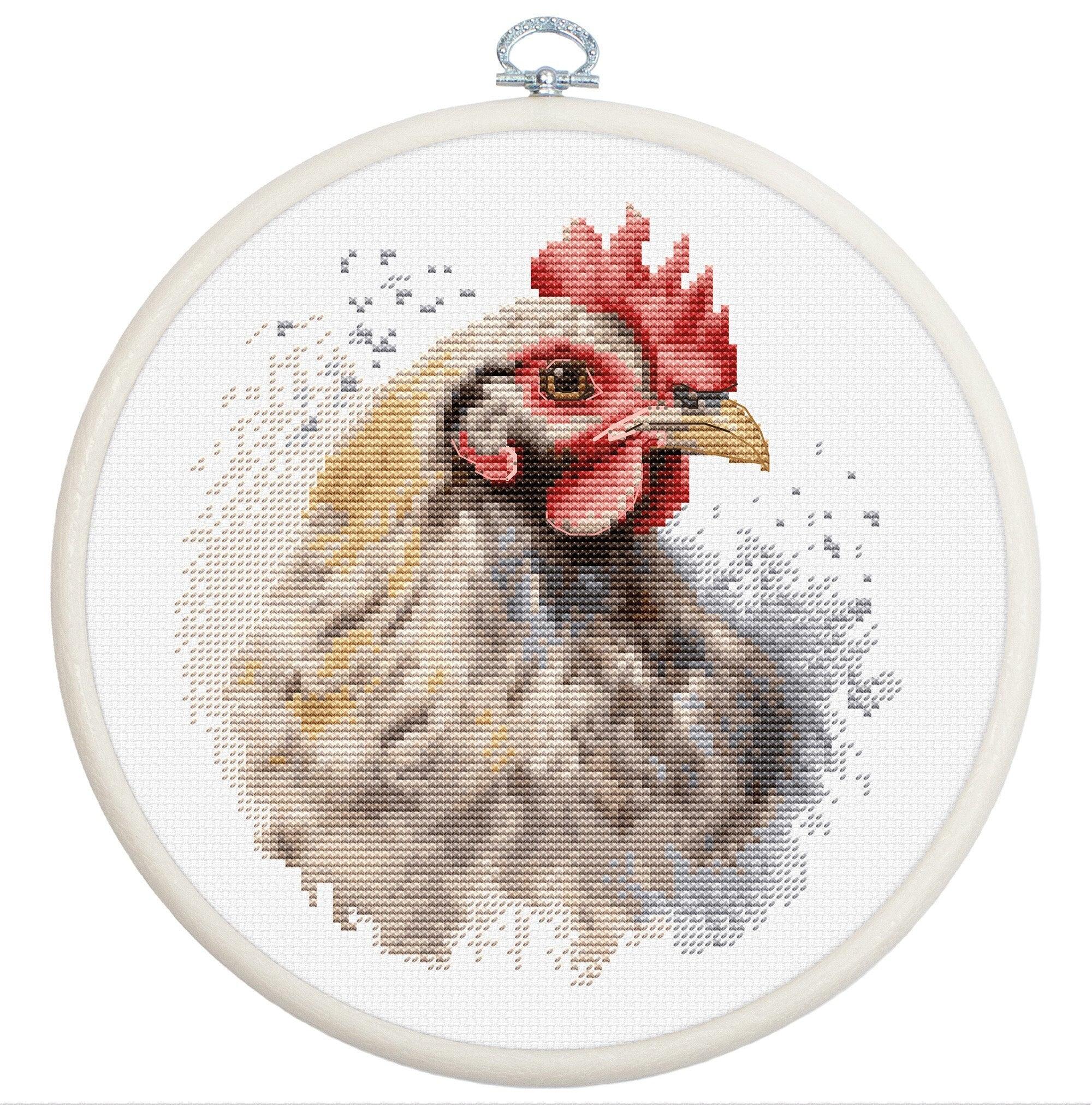 Cross Stitch Kit with Hoop Included Luca - S - The Chicken, BC216 - Luca - S Yarns