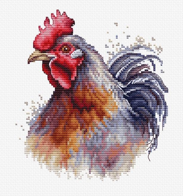 Cross Stitch Kit with Hoop Included Luca - S - The Cock, BC217 - Luca - S Yarns