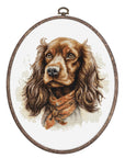 Cross Stitch Kit with Hoop Included Luca - S - The Cocker Spaniel, BC223 - Luca - S Yarns