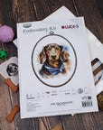 Cross Stitch Kit with Hoop Included Luca - S - The Dachshund, BC222 - Luca - S Yarns