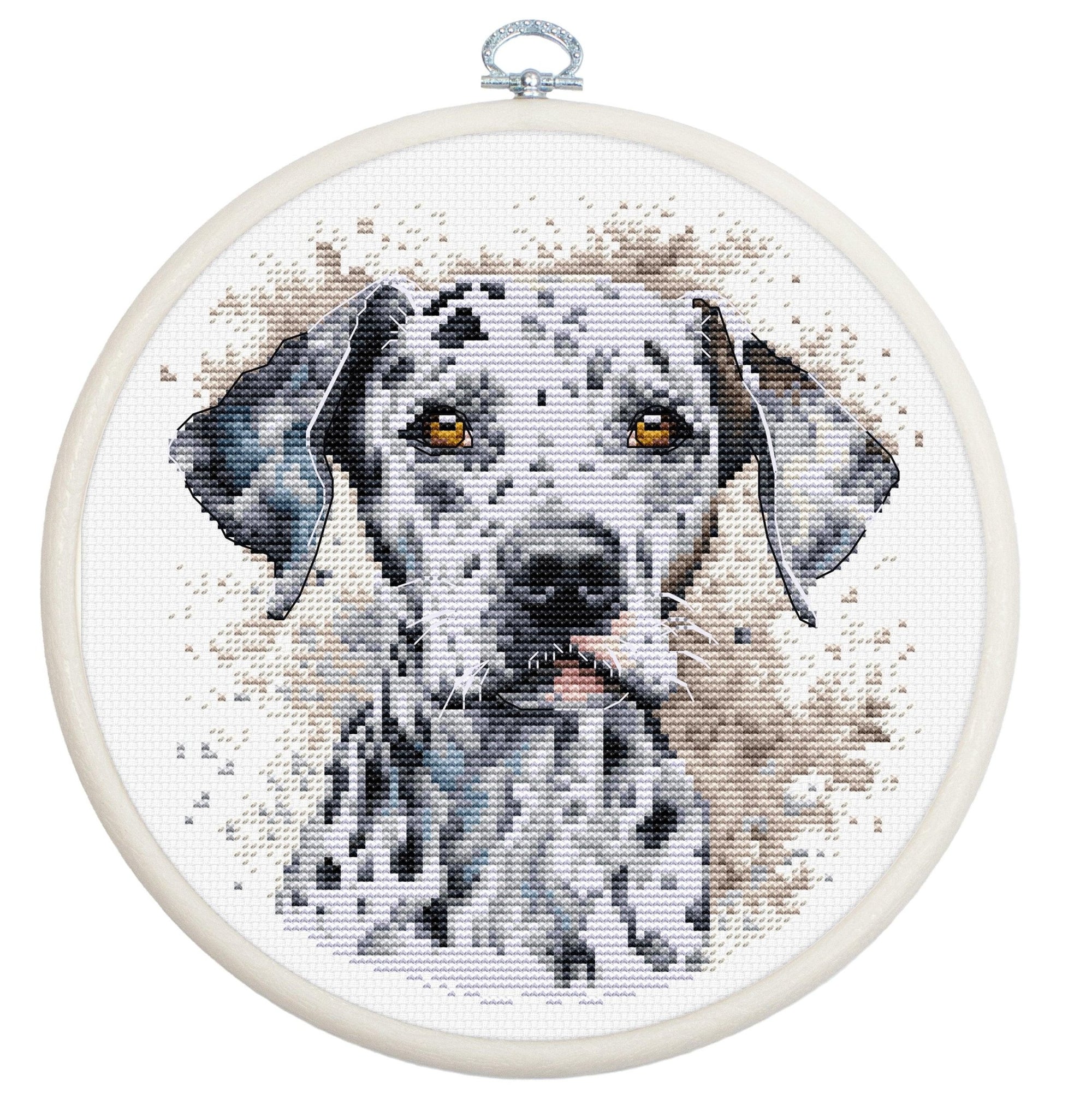 Cross Stitch Kit with Hoop Included Luca - S - The Dalmatian, BC208 - Luca - S Yarns