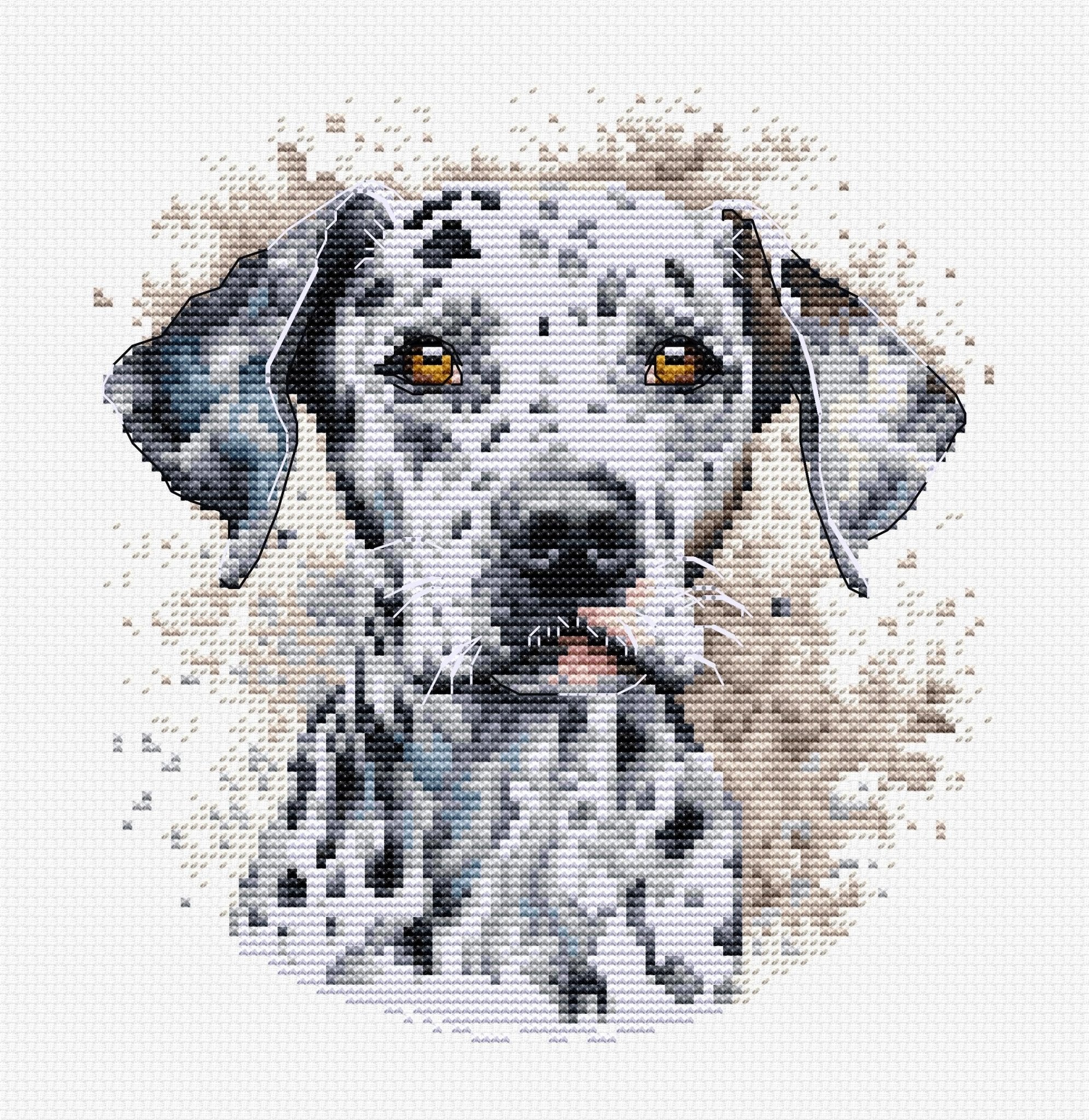 Cross Stitch Kit with Hoop Included Luca - S - The Dalmatian, BC208 - Luca - S Yarns