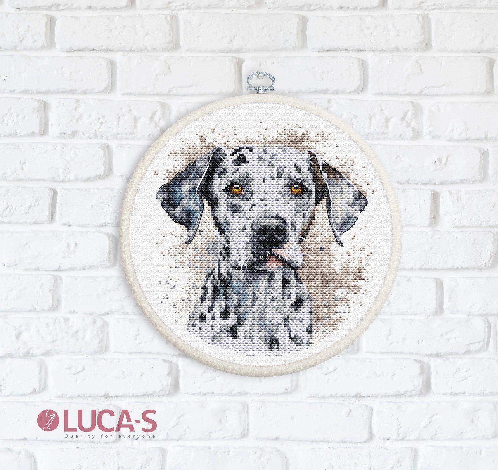 Cross Stitch Kit with Hoop Included Luca - S - The Dalmatian, BC208 - Luca - S Yarns