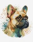 Cross Stitch Kit with Hoop Included Luca - S - The French Bulldog, BC207 - Luca - S Yarns