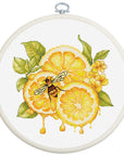 Cross Stitch Kit with Hoop Included Luca - S - The Lemon Juice, BC234 - Luca - S Yarns