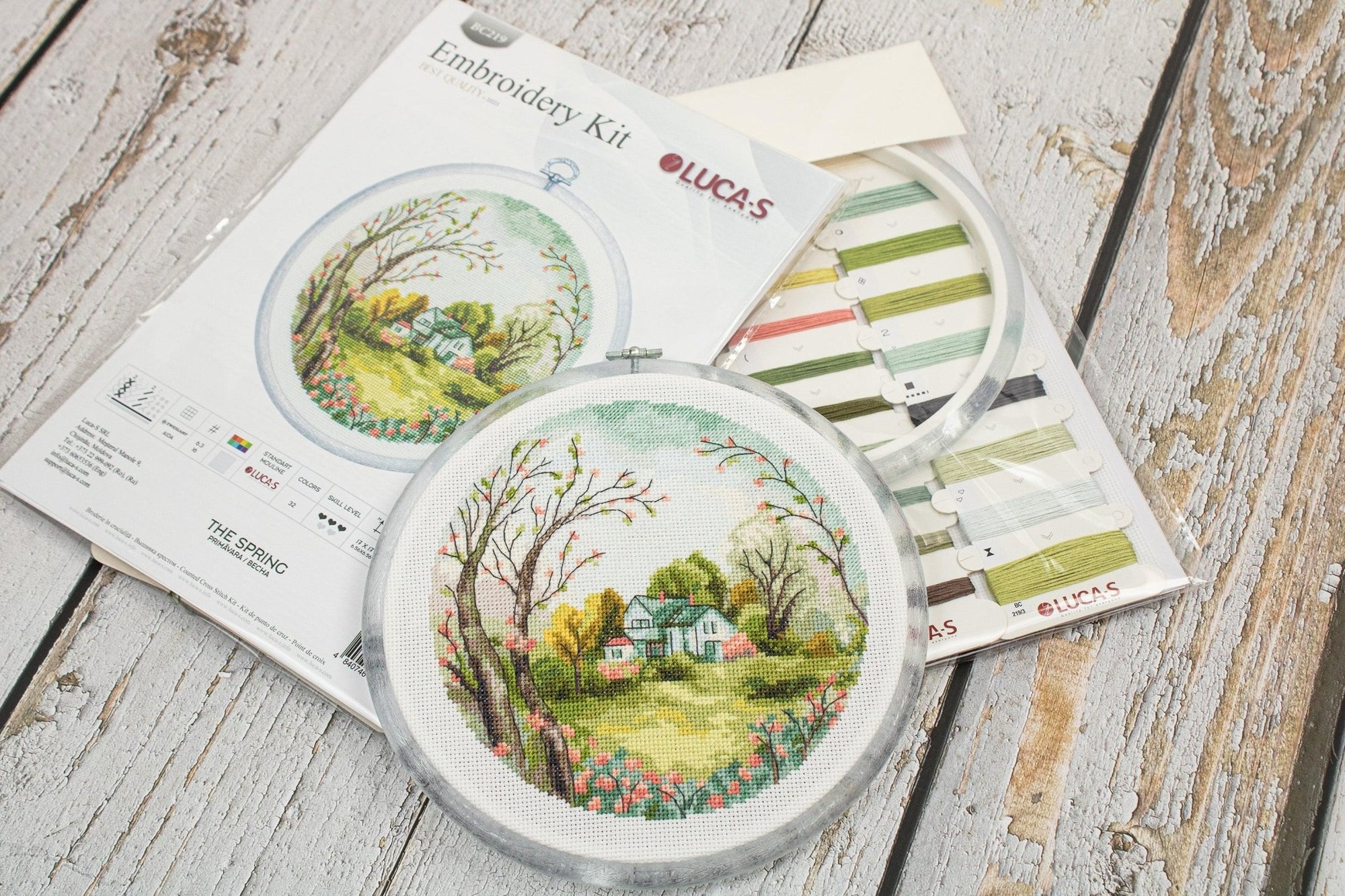 Cross Stitch Kit with Hoop Included Luca - S - The Spring, BC219 - Luca - S Yarns