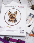 Cross Stitch Kit with Hoop Included Luca - S - The Yorkshire Terrier, BC228 - Luca - S Yarns