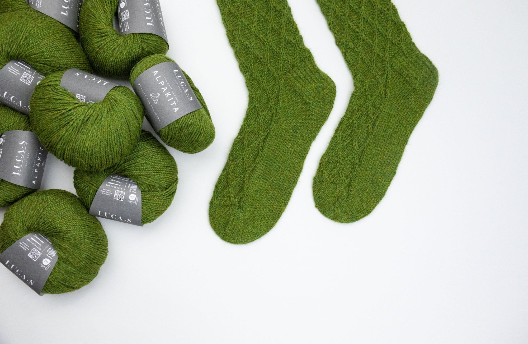 Emerald Trellis Socks - Luca - S Yarns