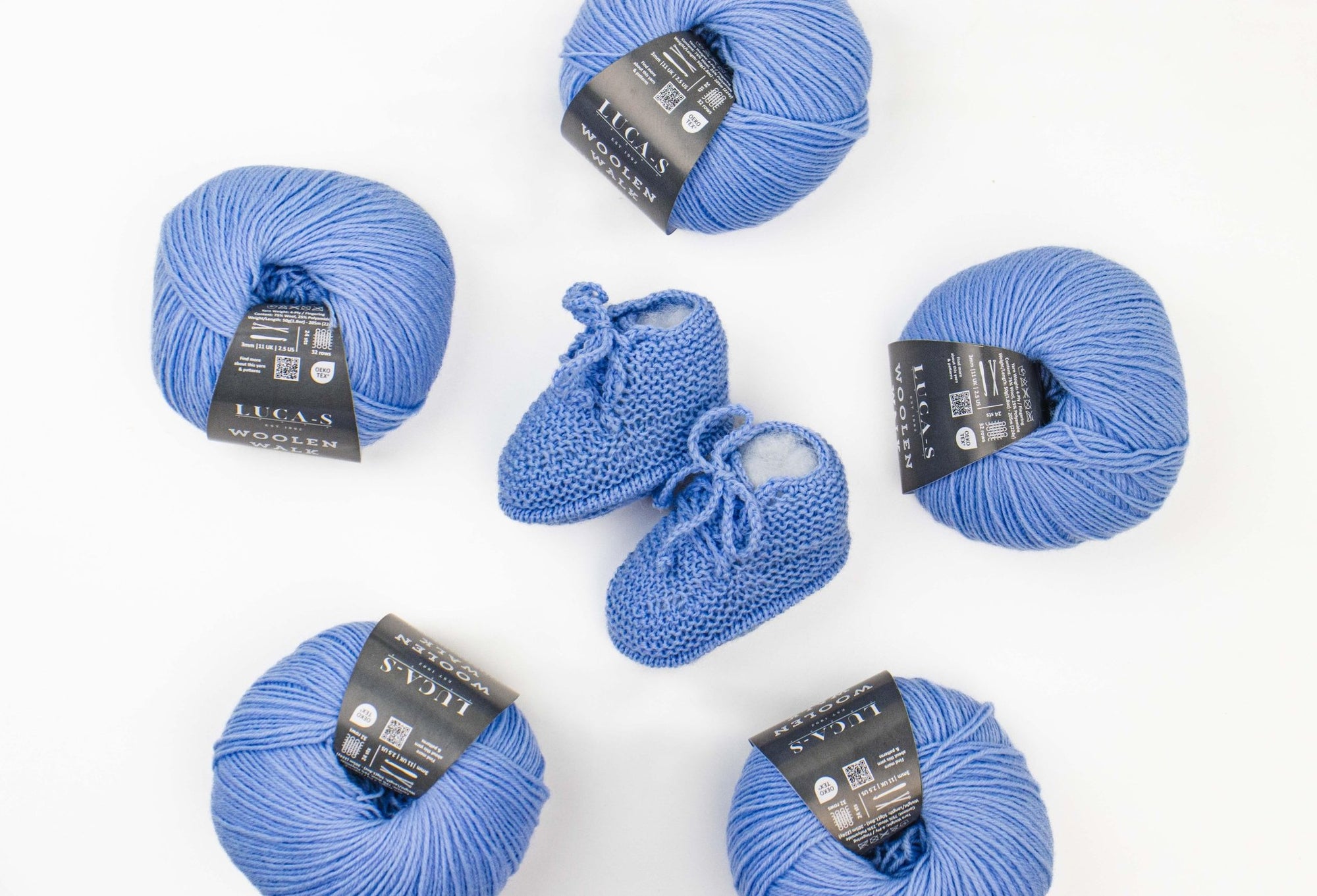 Garter Stitch Baby Booties Pattern - Luca - S Yarns