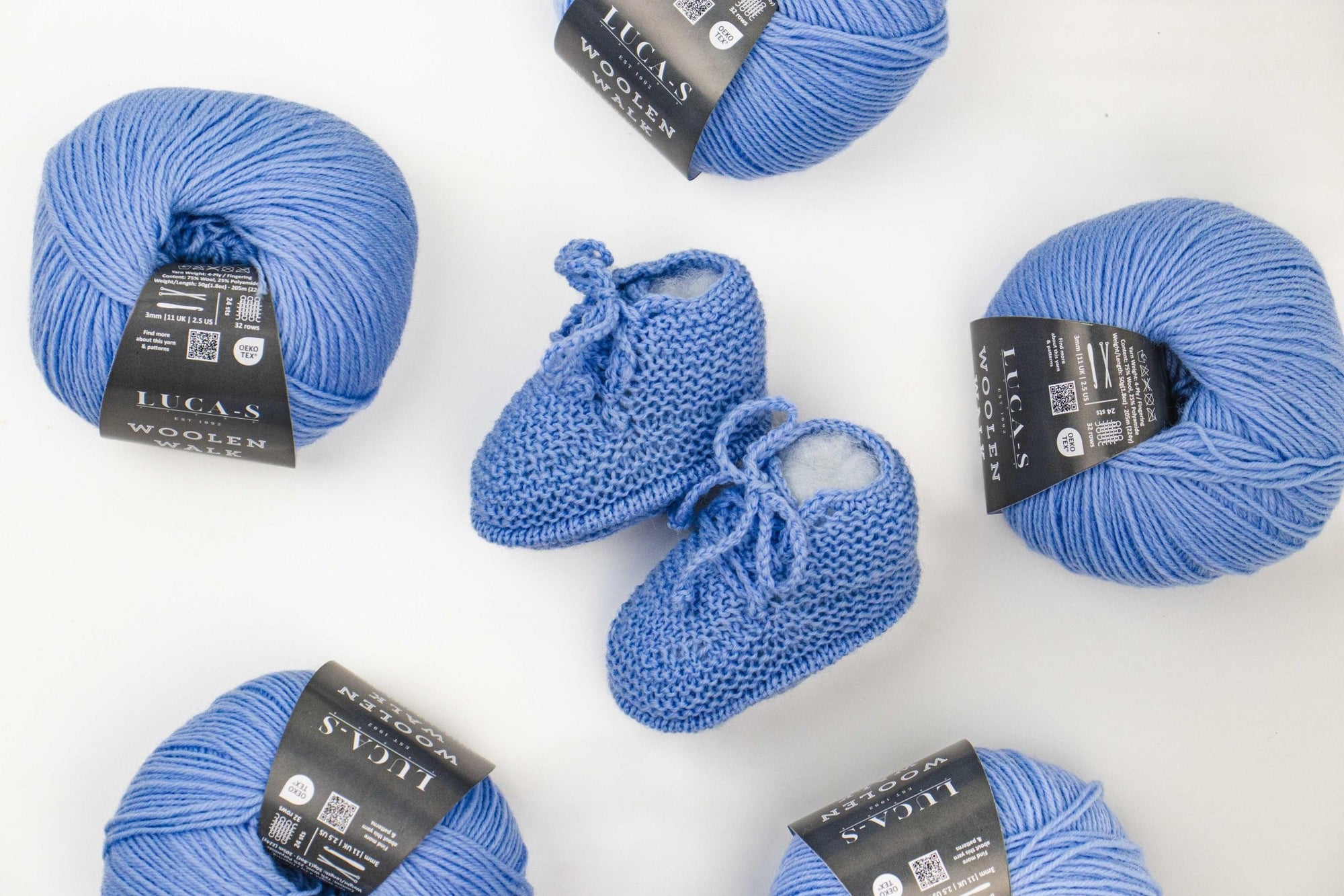 Garter Stitch Baby Booties Pattern - Luca - S Yarns