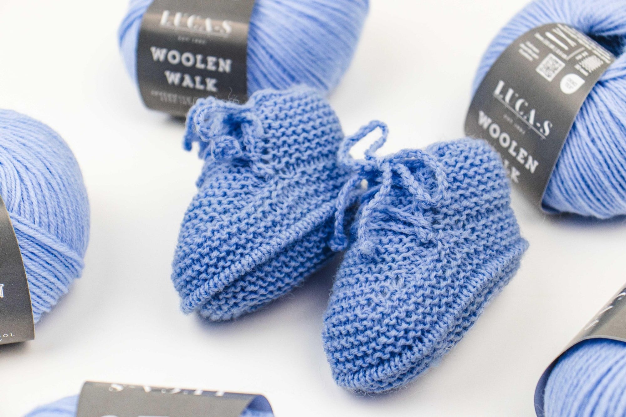 Garter Stitch Baby Booties Pattern - Luca - S Yarns