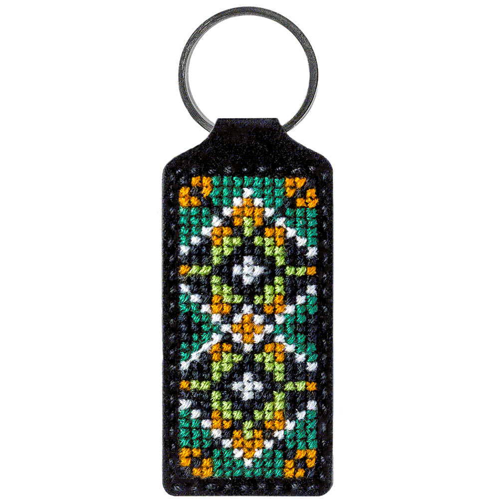 Key Chain Needlecraft Kit - Cross Stitch Kit on Leather - Luca - S Yarns