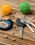 Key Chain Needlecraft Kit - Cross Stitch Kit on Leather - Luca - S Yarns