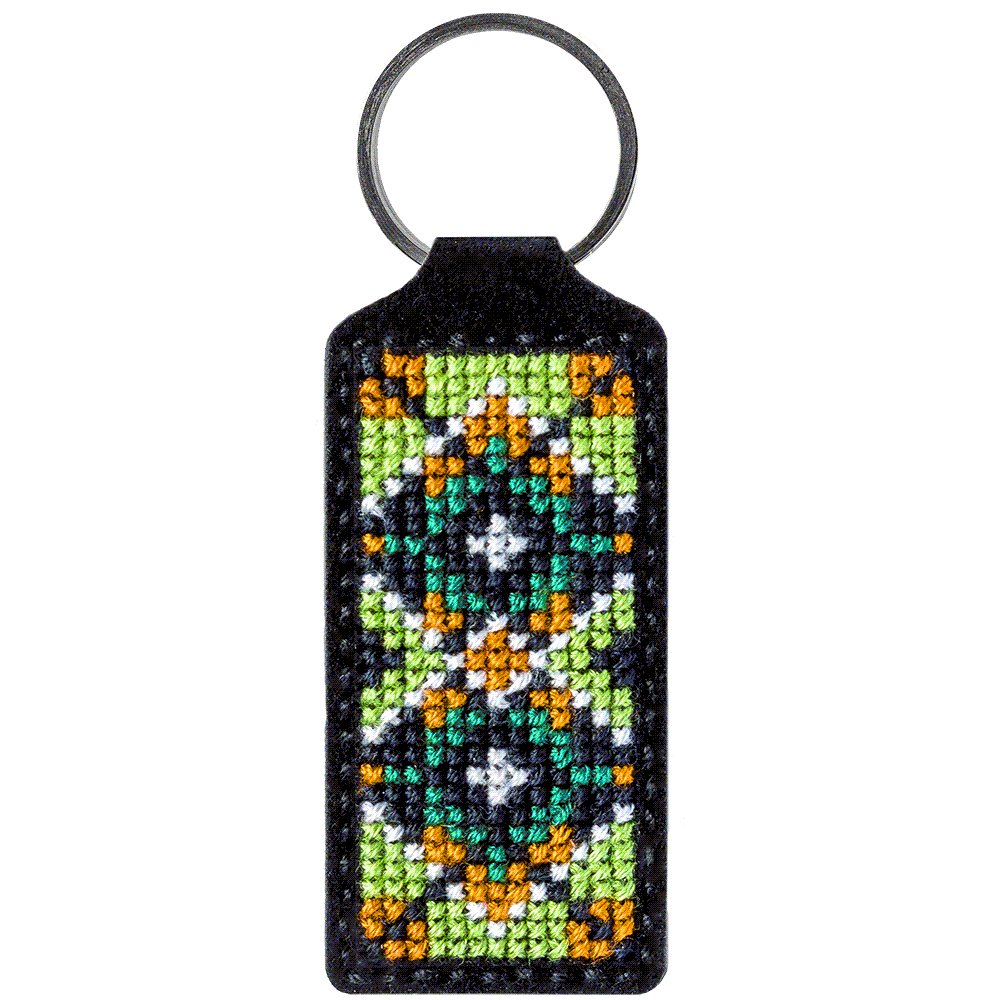 Key Chain Needlecraft Kit - Cross Stitch Kit on Leather - Luca - S Yarns