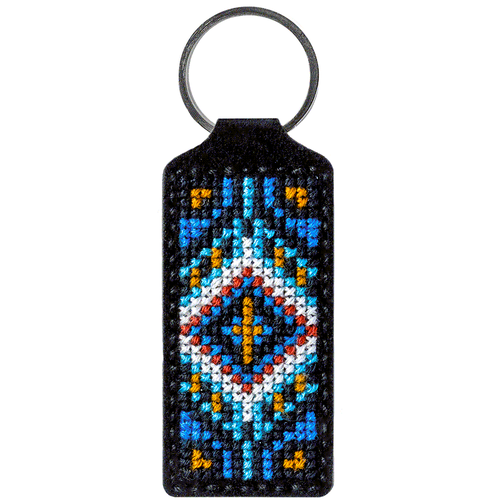 Key Chain Needlecraft Kit - Cross Stitch Kit on Leather - Luca - S Yarns