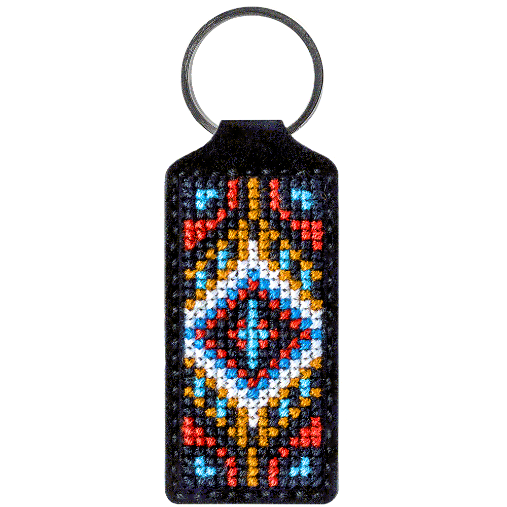 Key Chain Needlecraft Kit - Cross Stitch Kit on Leather - Luca - S Yarns