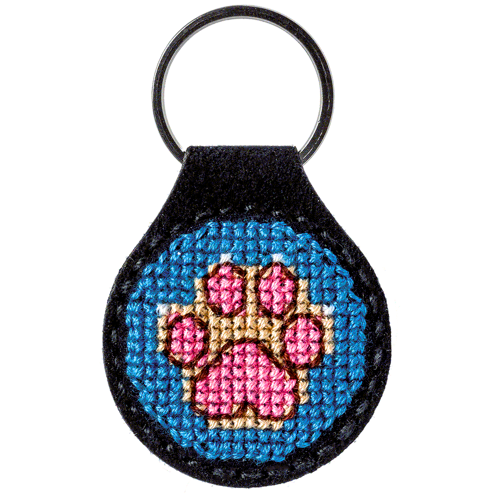 Key Chain Needlecraft Kit - Cross Stitch Kit on Leather - Luca - S Yarns