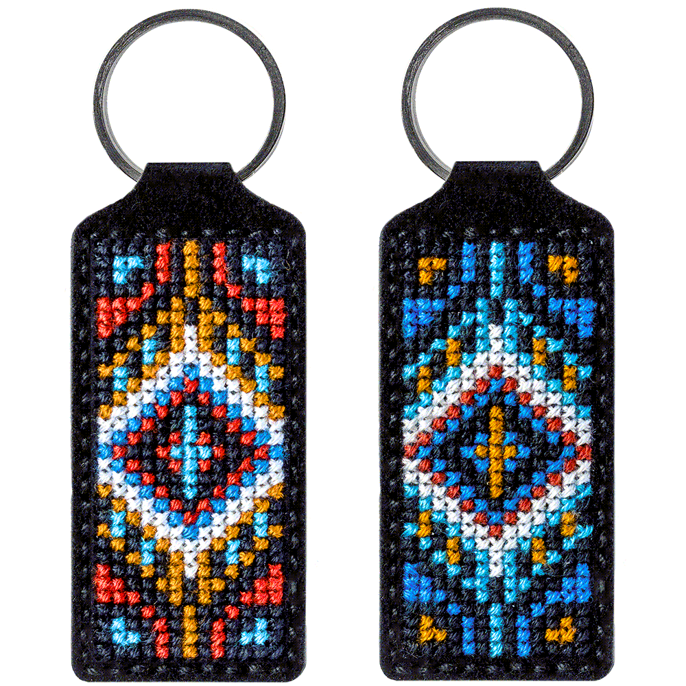 Key Chain Needlecraft Kit - Cross Stitch Kit on Leather - Luca - S Yarns