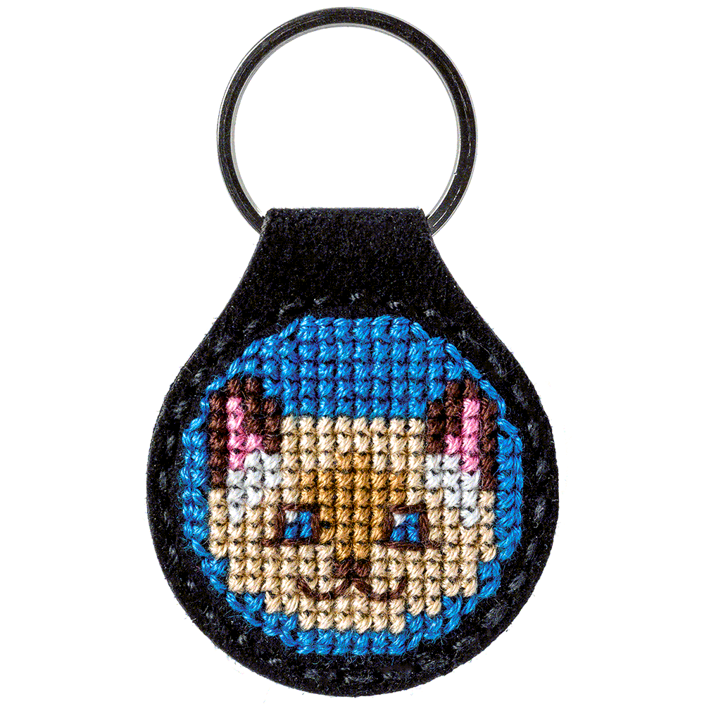 Key Chain Needlecraft Kit - Cross Stitch Kit on Leather - Luca - S Yarns