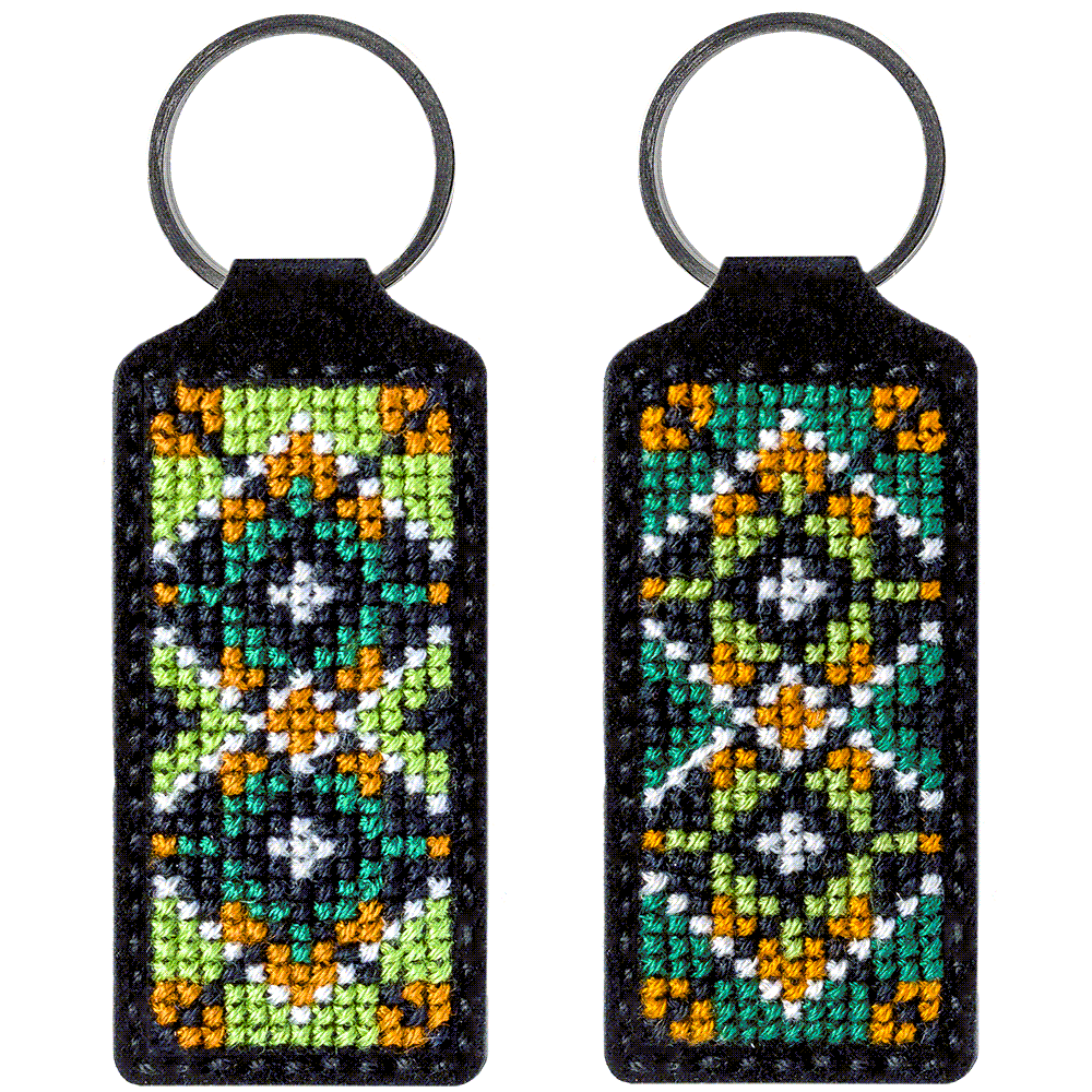 Key Chain Needlecraft Kit - Cross Stitch Kit on Leather - Luca - S Yarns