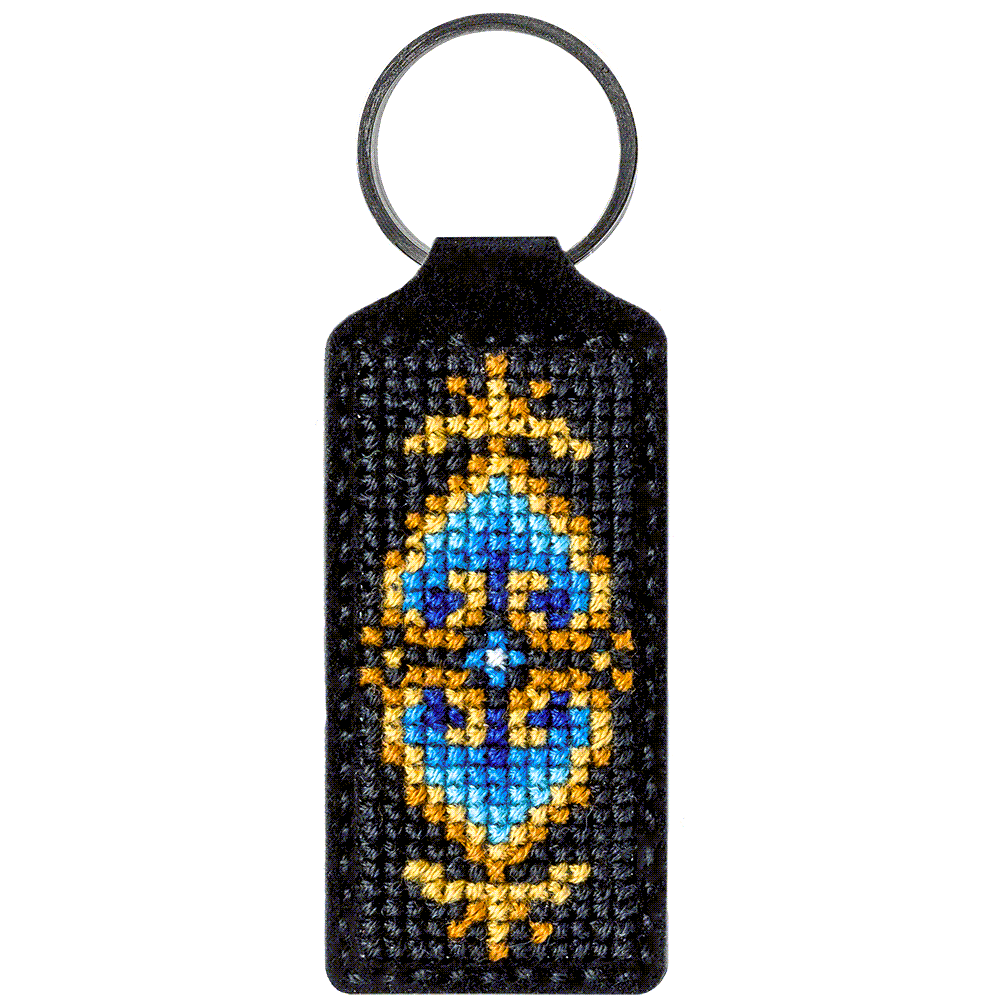 Key Chain Needlecraft Kit - Cross Stitch Kit on Leather - Luca - S Yarns