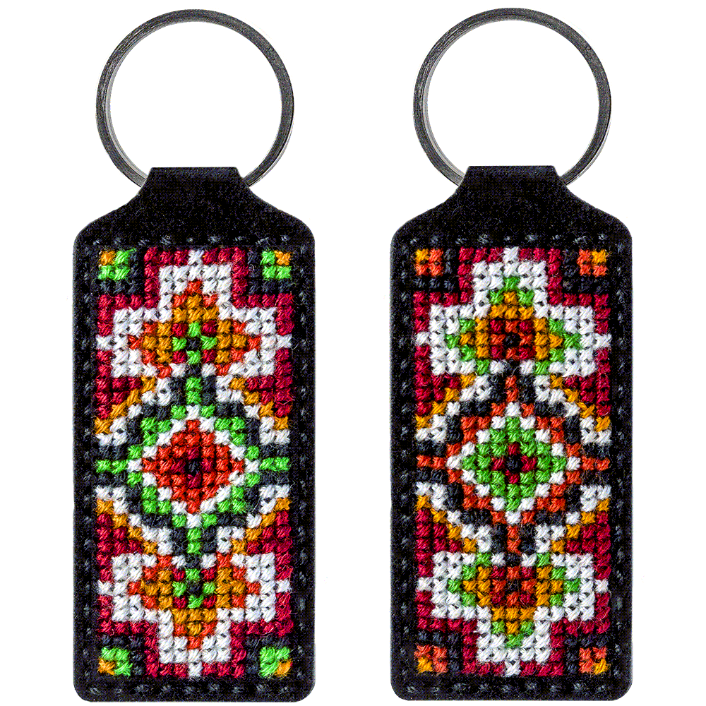 Key Chain Needlecraft Kit - Cross Stitch Kits on Leather - Luca - S Yarns