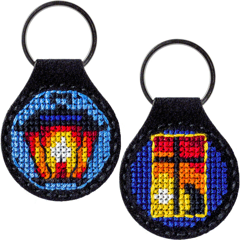 Key Chain Needlecraft Kit - Cross Stitch Kits on Leather - Luca - S Yarns