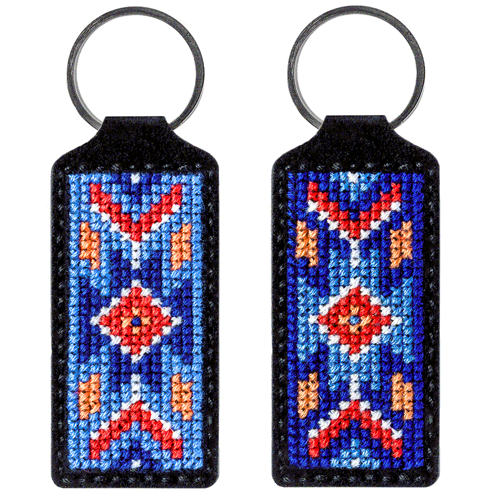 Key Chain Needlecraft Kit - Cross Stitch Kits on Leather - Luca - S Yarns