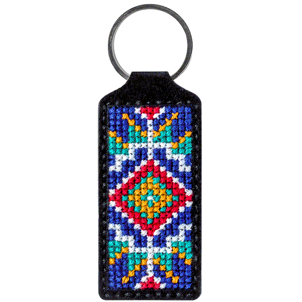 Key Chain Needlecraft Kit - Cross Stitch Kits on Leather - Luca - S Yarns