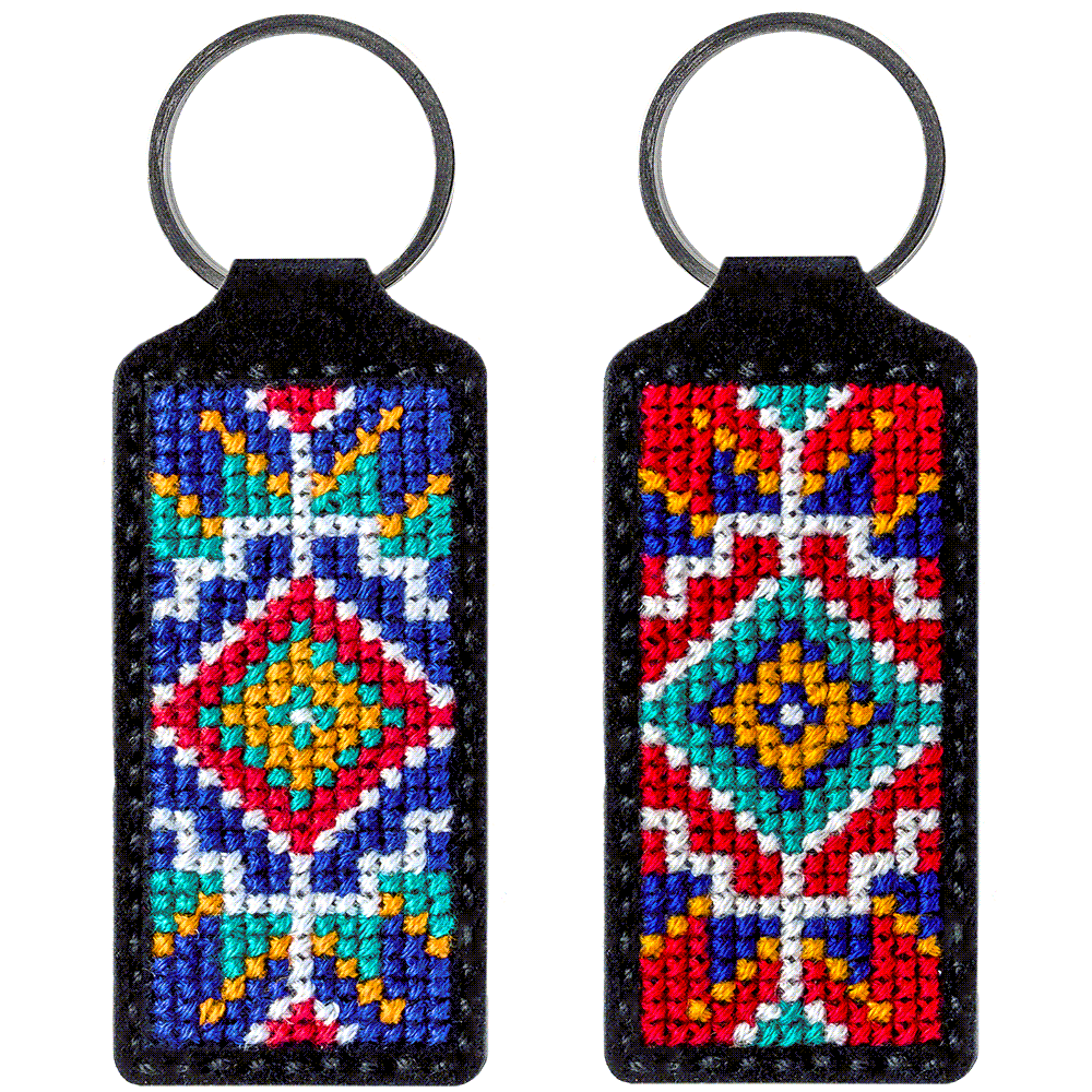 Key Chain Needlecraft Kit - Cross Stitch Kits on Leather - Luca - S Yarns