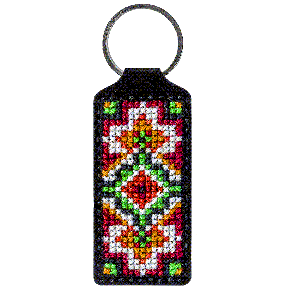 Key Chain Needlecraft Kit - Cross Stitch Kits on Leather - Luca - S Yarns