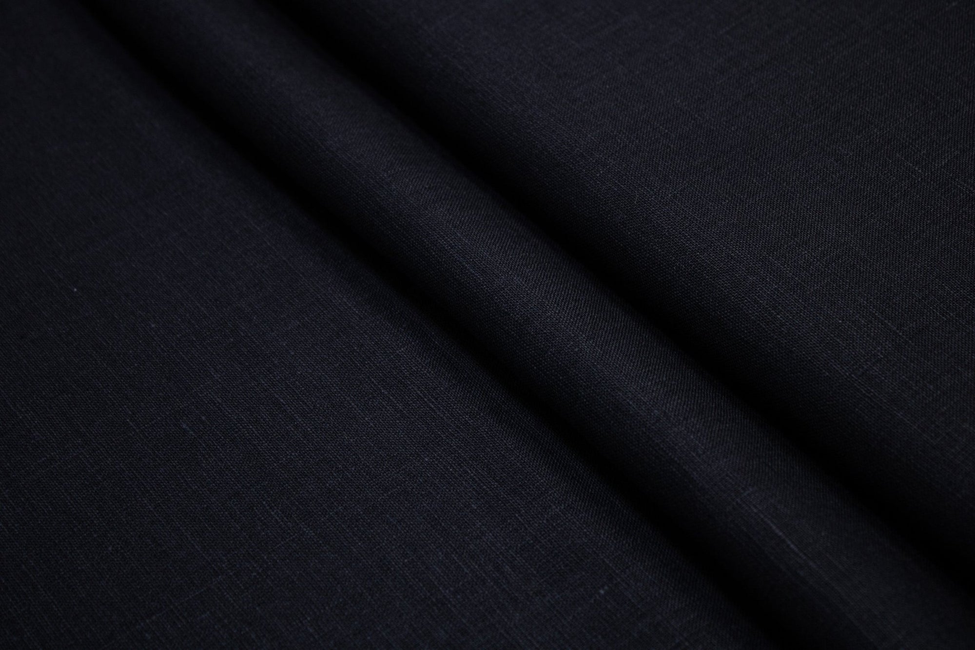 Luca - S Natural Pure 100% Linen Soft Fabric Black Color - Luca - S Yarns