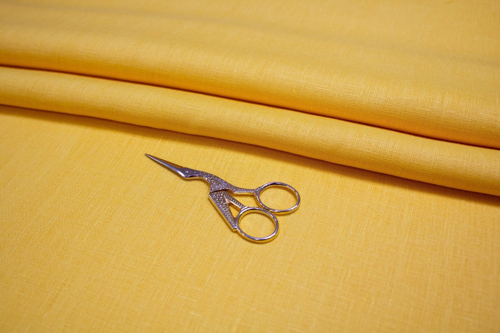 Luca - S Natural Pure 100% Linen Soft Fabric Goldenrod Color - Luca - S Yarns