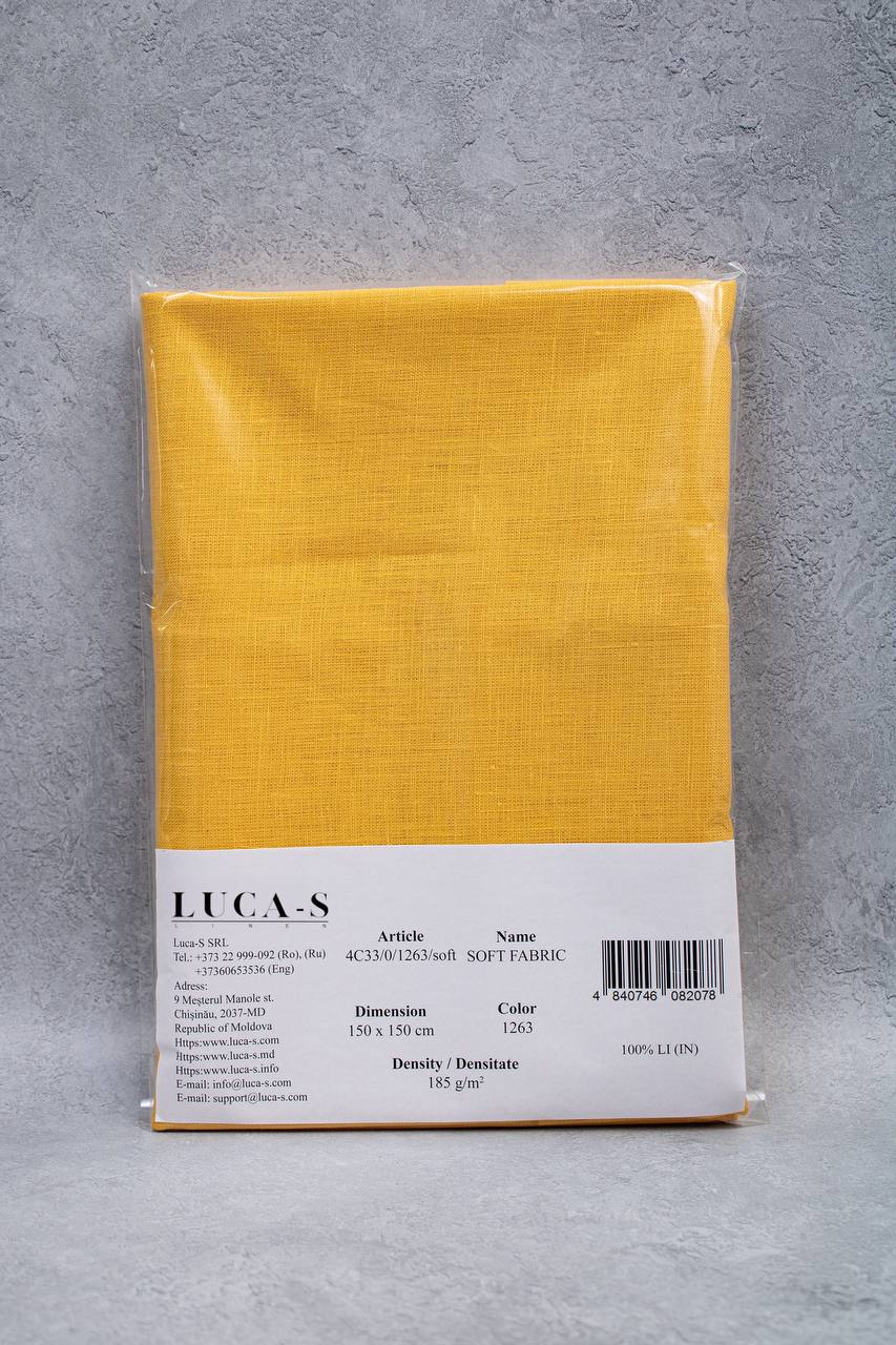 Luca - S Natural Pure 100% Linen Soft Fabric Goldenrod Color - Luca - S Yarns