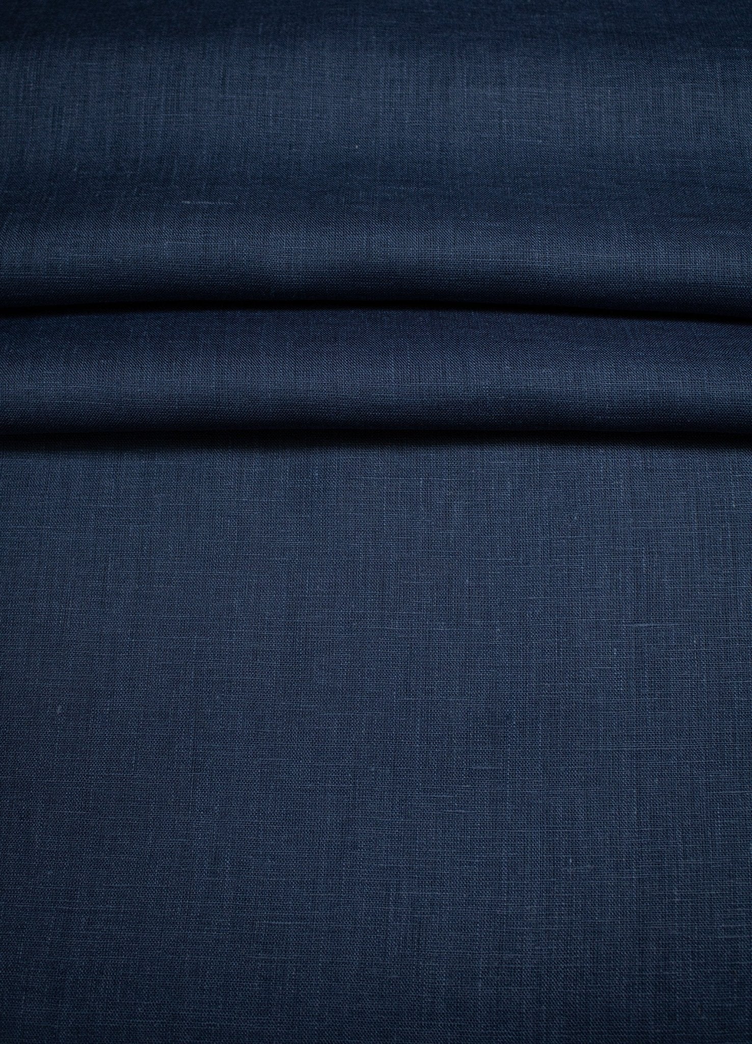Luca - S Natural Pure 100% Linen Soft Fabric Navy Color - Luca - S Yarns