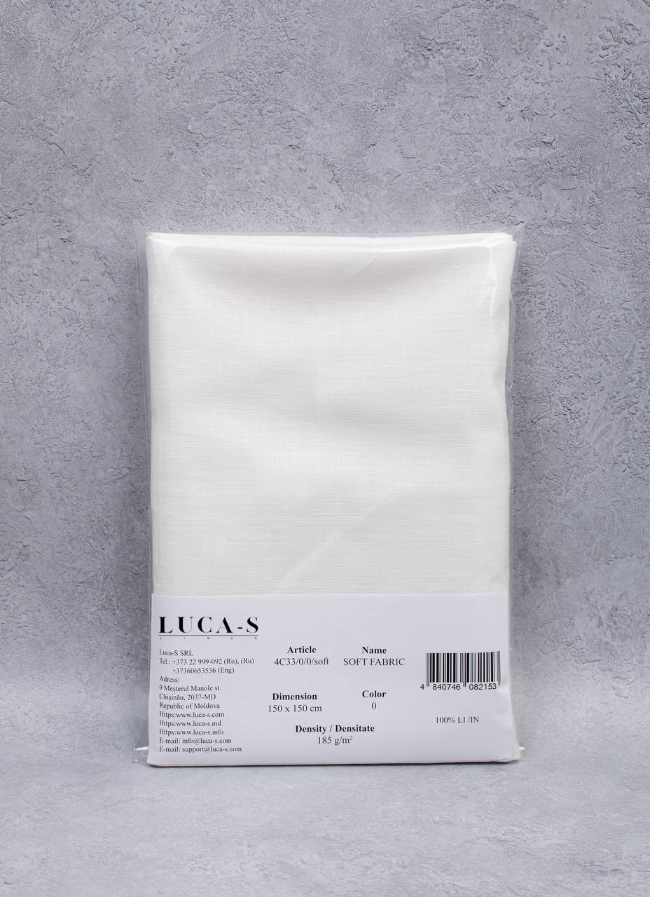 Luca - S Natural Pure 100% Linen Soft Fabric White Color - Luca - S Yarns