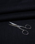 Luca - S Natural Pure 100% Linen Wrinkled Fabric Black Color - Luca - S Yarns