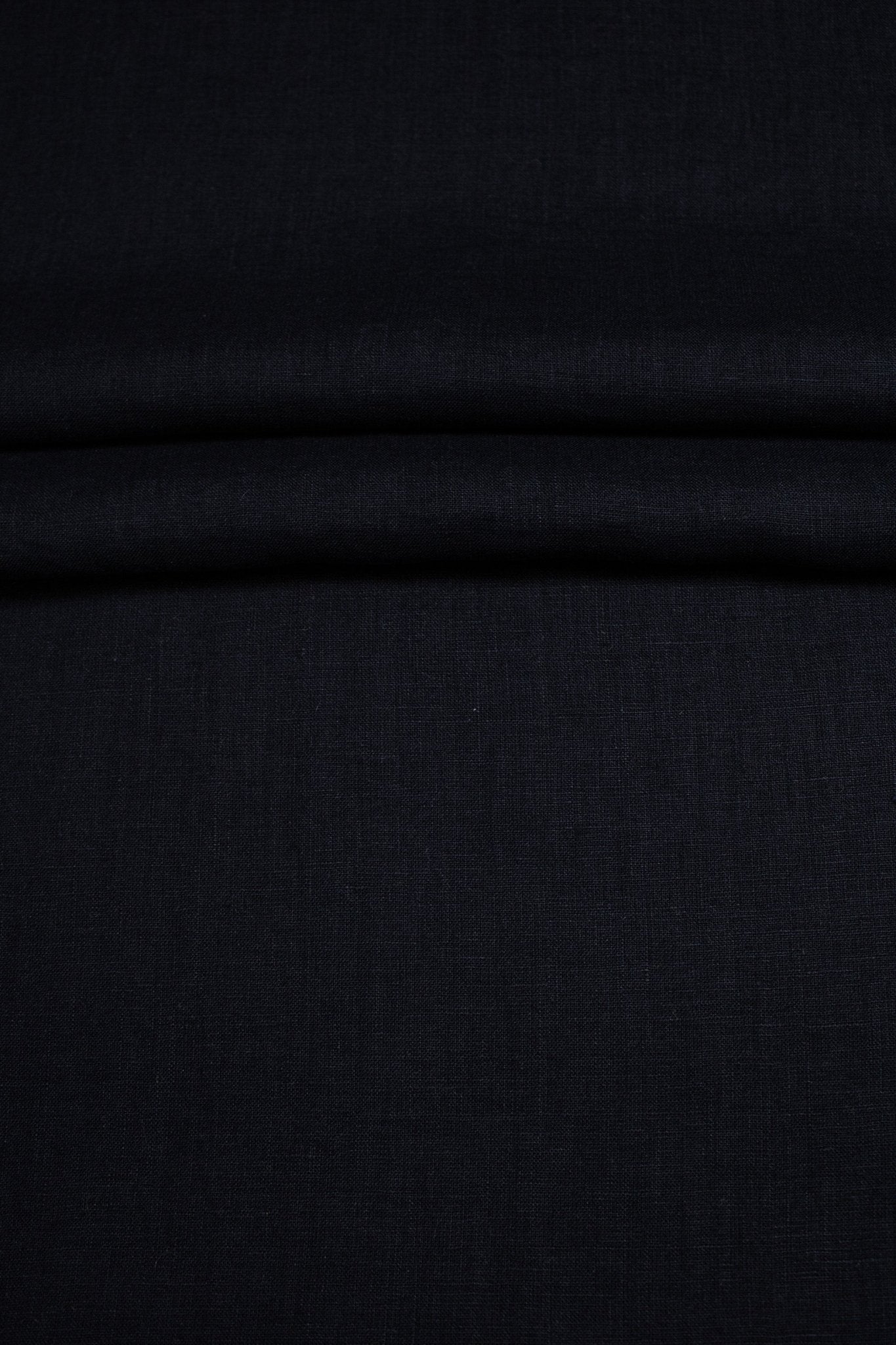 Luca - S Natural Pure 100% Linen Wrinkled Fabric Black Color - Luca - S Yarns