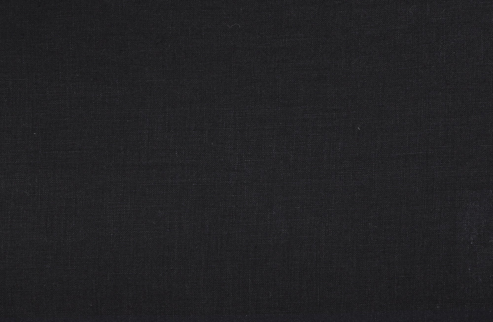 Luca - S Natural Pure 100% Linen Wrinkled Fabric Black Color - Luca - S Yarns