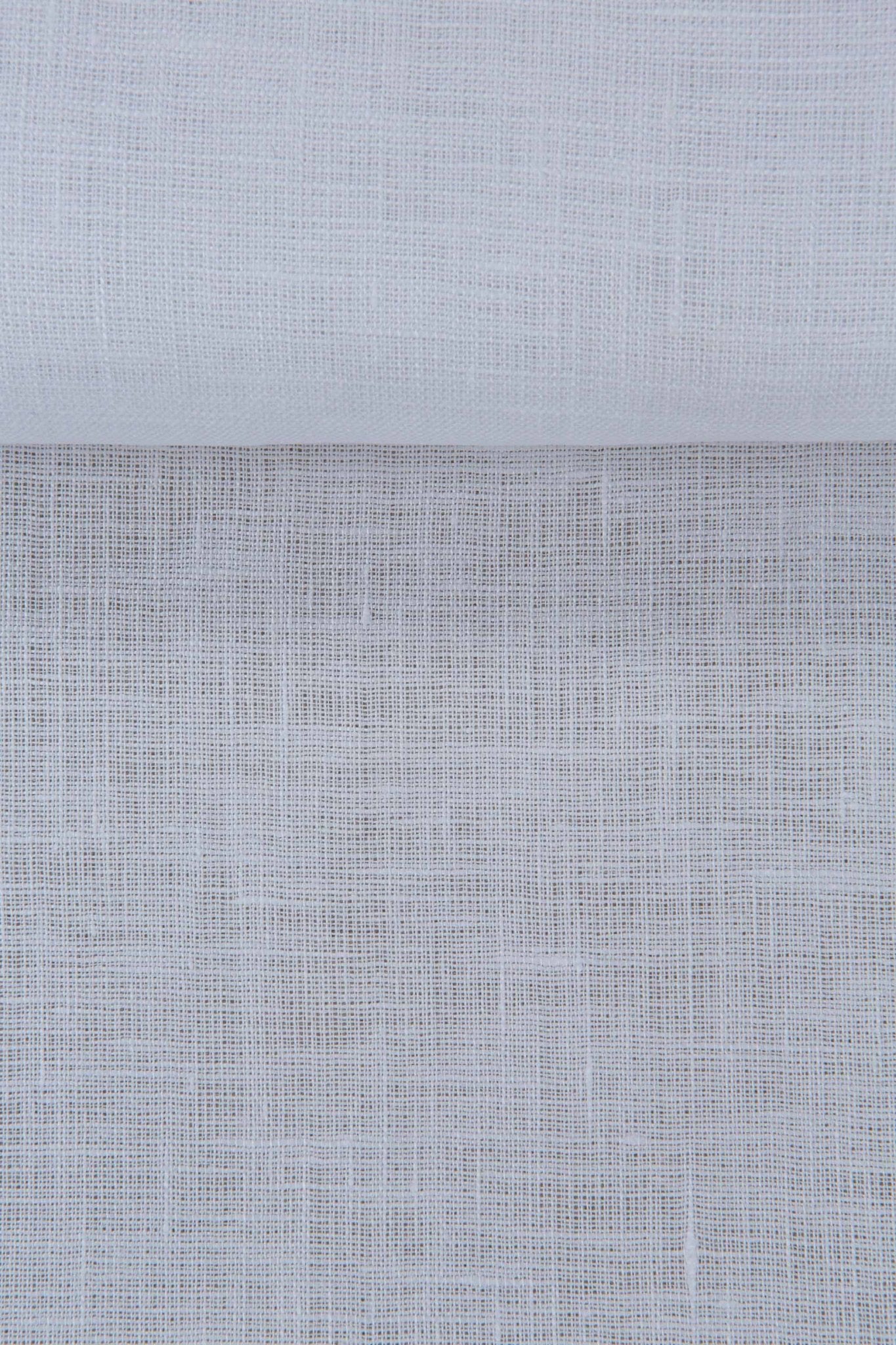 Luca - S Natural Pure 100% Linen Wrinkled Fabric Natural White Color - Luca - S Yarns