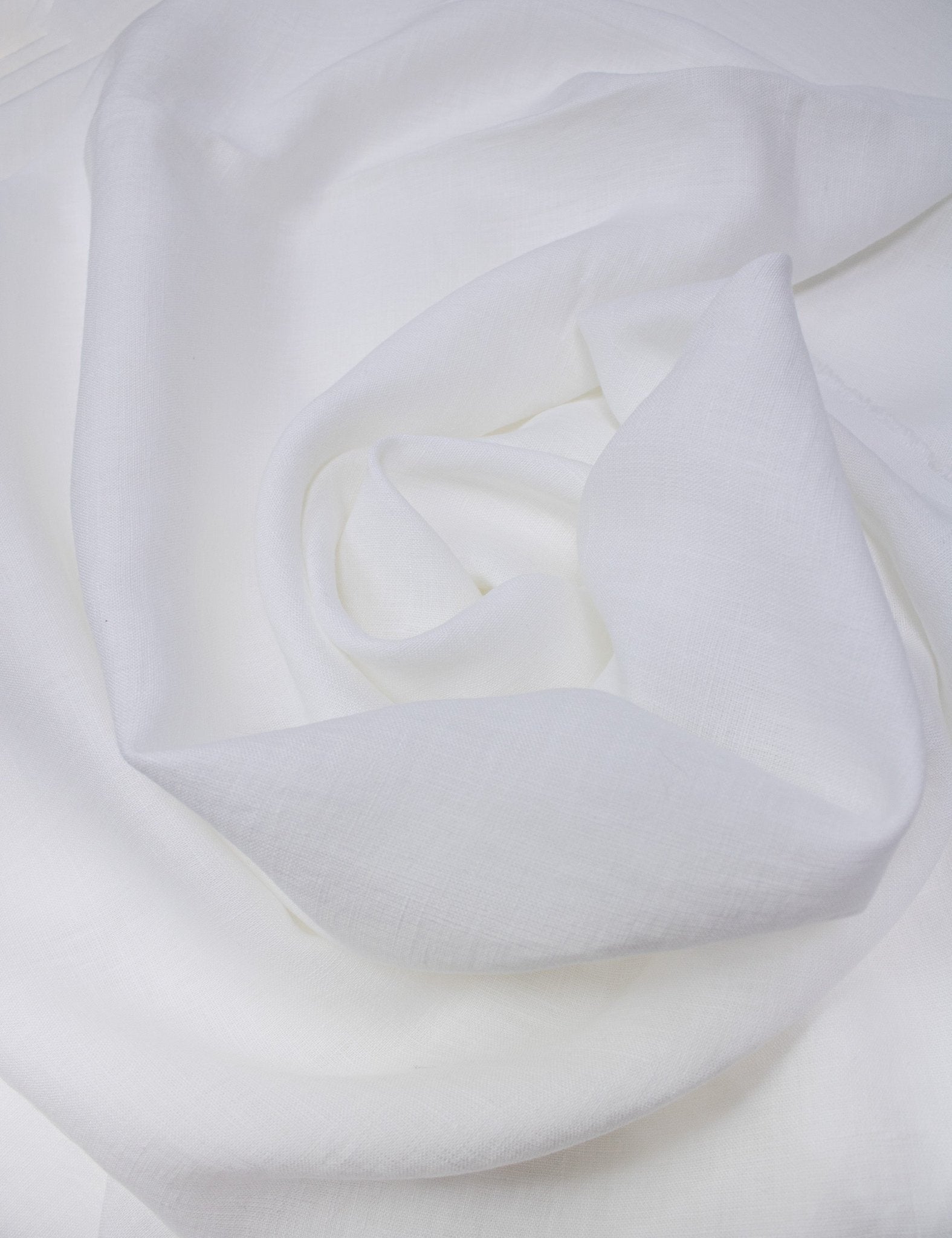 Luca - S Natural Pure 100% Linen Wrinkled Fabric Natural White Color - Luca - S Yarns