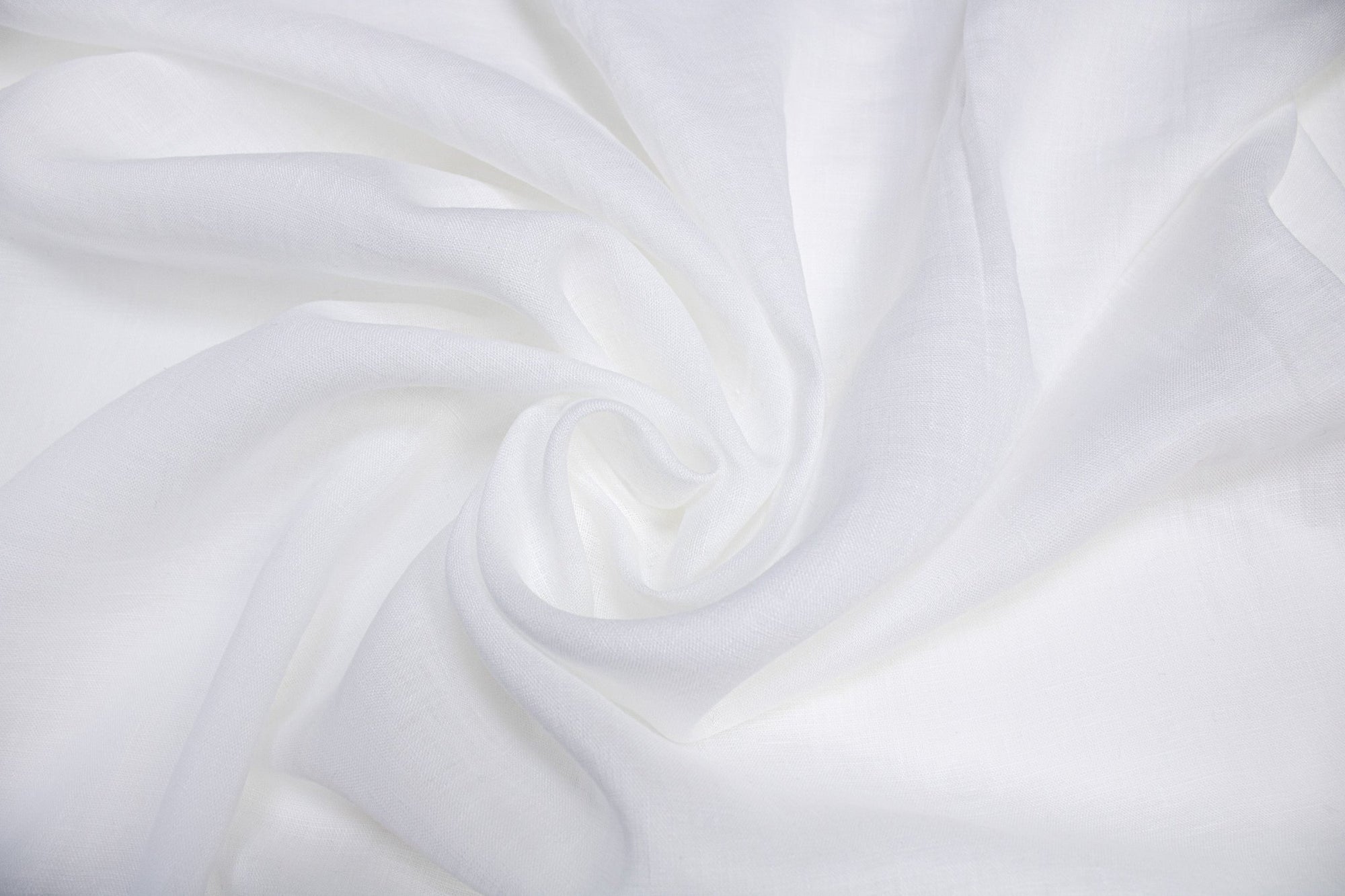 Luca - S Natural Pure 100% Linen Wrinkled Fabric Natural White Color - Luca - S Yarns