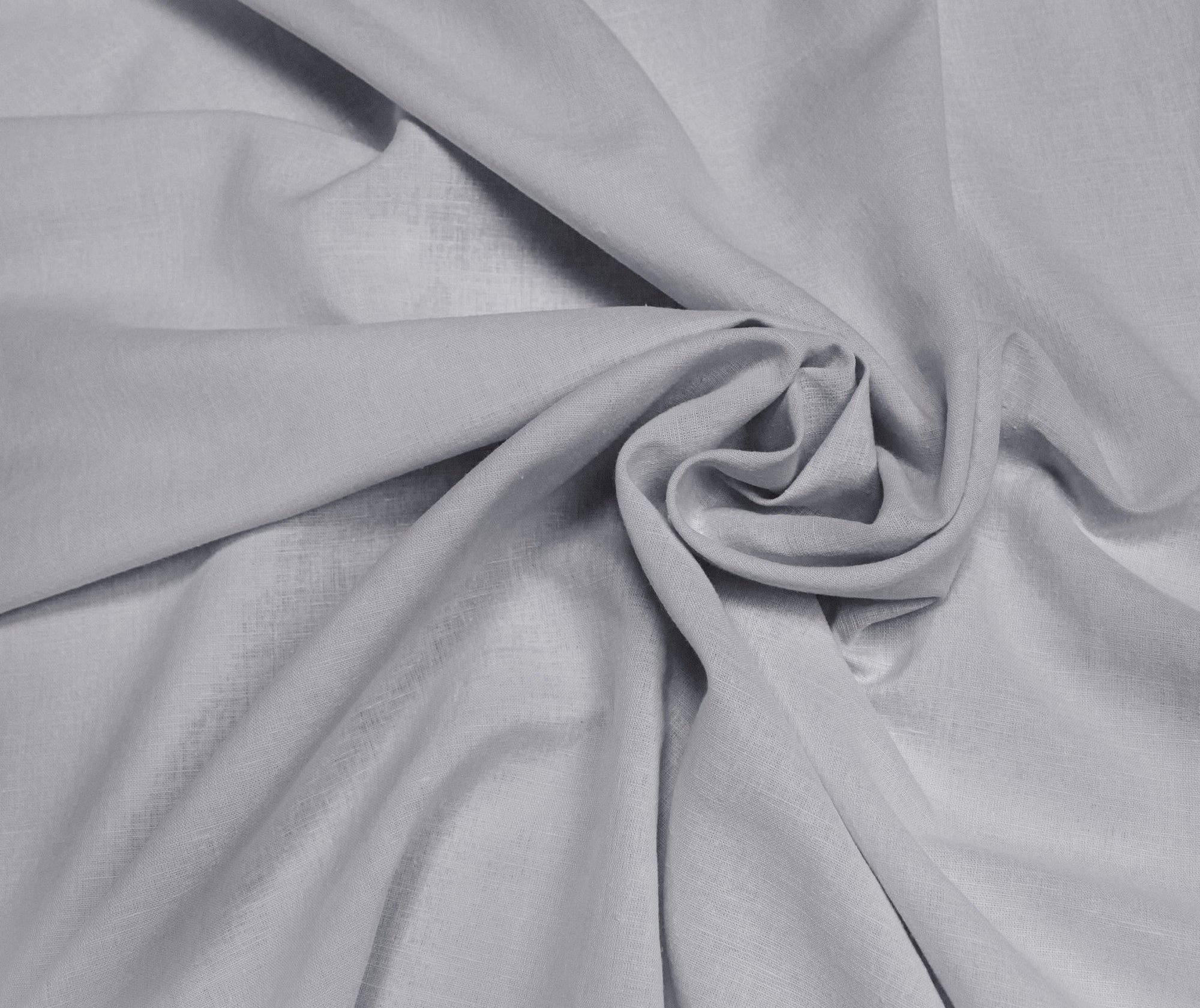 Luca - S Natural Pure Linen Wrinkled Fabric Grey Color - Luca - S Yarns
