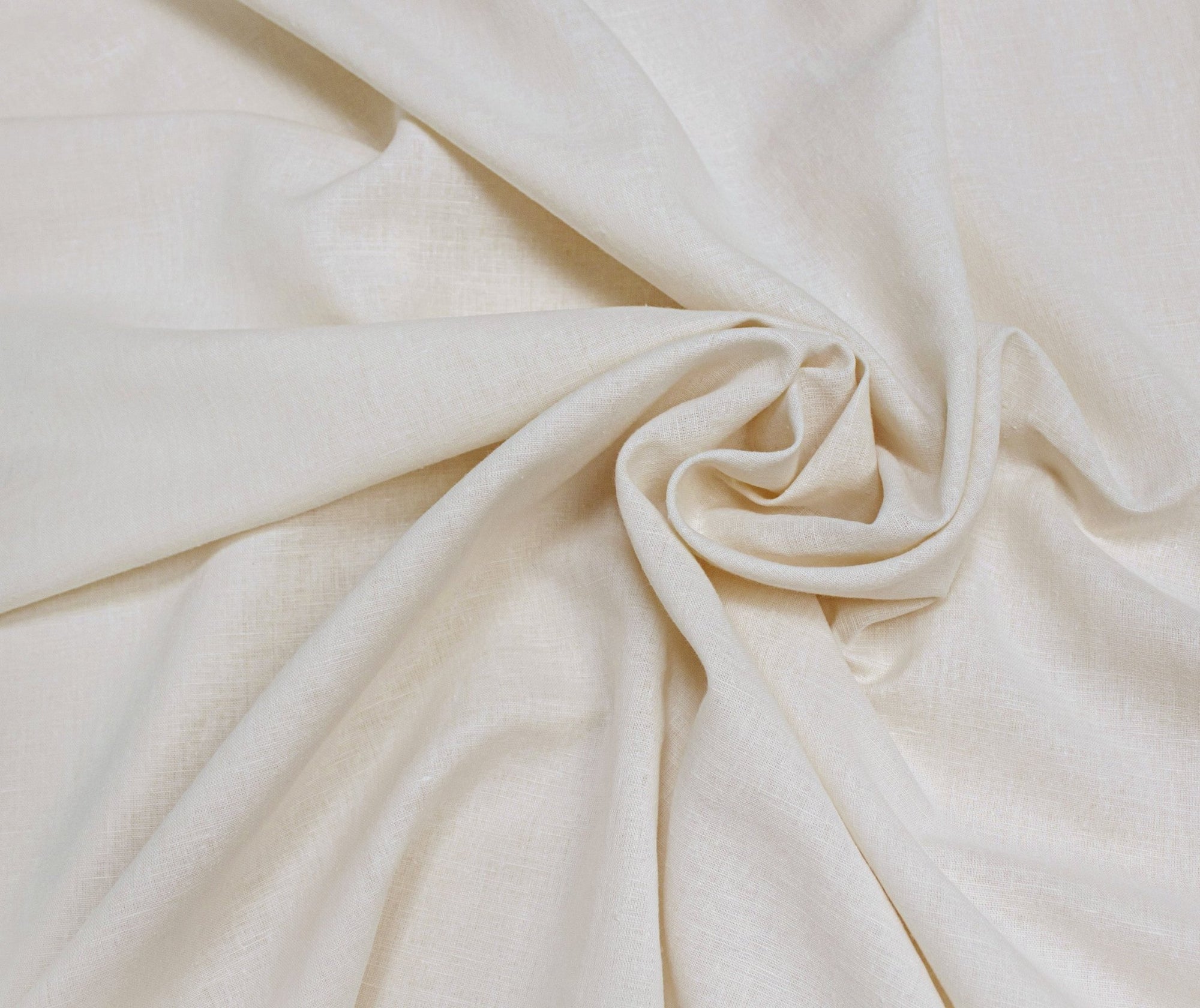 Luca - S Natural Pure Linen Wrinkled Fabric Light Beige Color - Luca - S Yarns